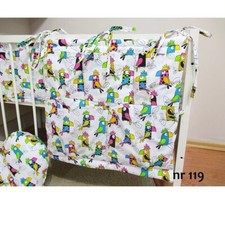 Baby Cot Tidy Hanging Organiser Colorful Parrots 60x60cm 5 Pockets