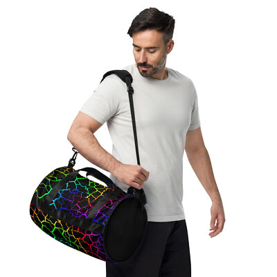 Rainbow Through the Cracks gym bag