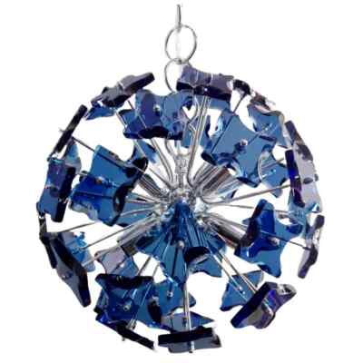 Sputnik Chrome Chandelier Natural Stone eight-light Italian pendant lamp