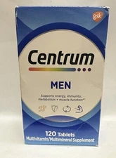 Centrum Men Multivitamin Supplement 120 Tablets  Exp:01/2026