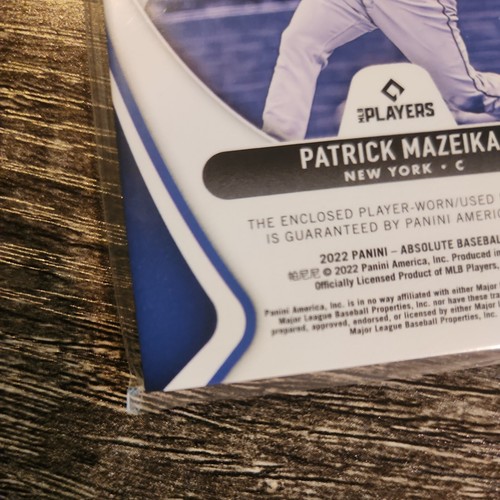2022 Panini Absolute Rookie Threads PATRICK MAZEIKA #RT-PM Mem - Picture 9 of 14