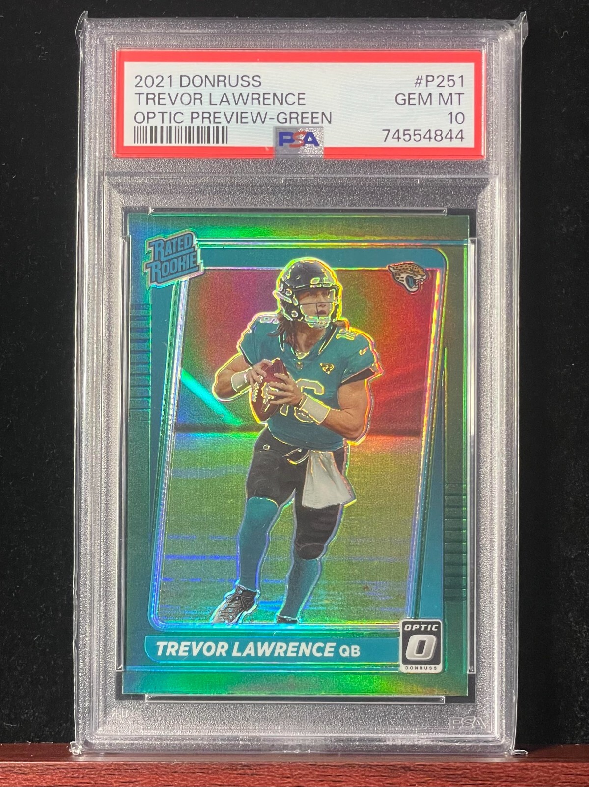 2021 Donruss #P251 Trevor Lawrence Rated Rookie Optic Preview - Green RC
