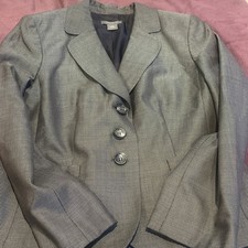 Ann Taylor professional Grey Pants Suit Jacket 12 Petite, Pants 10 Petite