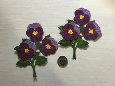 2 Flowers HANDMADE Paper Die Cut Scrapbooks Card Embellishment