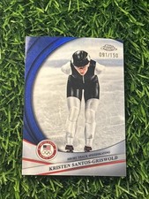 2026 Topps Chrome US Olympics KRISTEN SANTOS-GRISWOLD Blue Refractor /150 #42