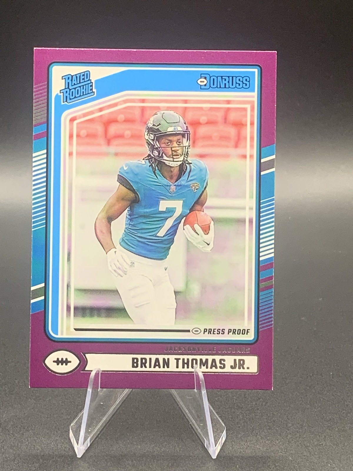 2024 Panini Donruss - Rated Rookie Brian Thomas Jr. #313 Purple Press Proof (RC)
