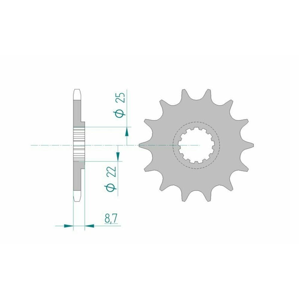Standard Steel Pinion 22505-Step 520 For Motorcycle Parts Accessories