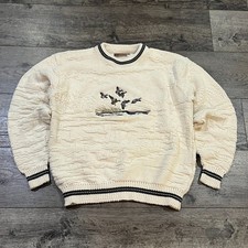 Vintage 90s Shenandoah Sweater Mallard Duck Wildlife Made in USA - Men's XL