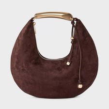 A New Day Metal Handle Crescent Saddle Handbag
