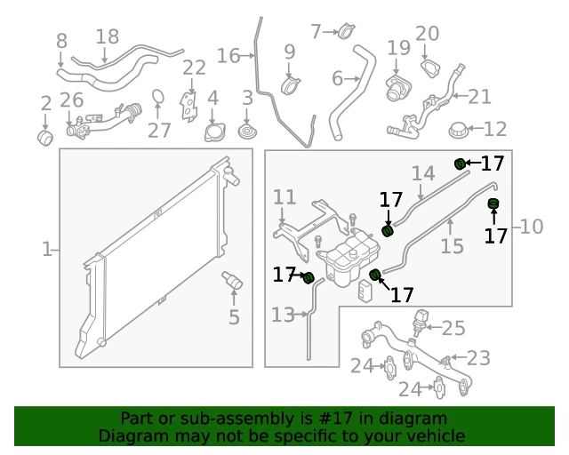 正品日产软管夹 21639-7990A — 第 4/4 张图片