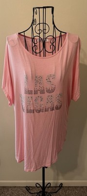 Las Vegas Pink Short Sleeve T-shirt Size XL Very Soft