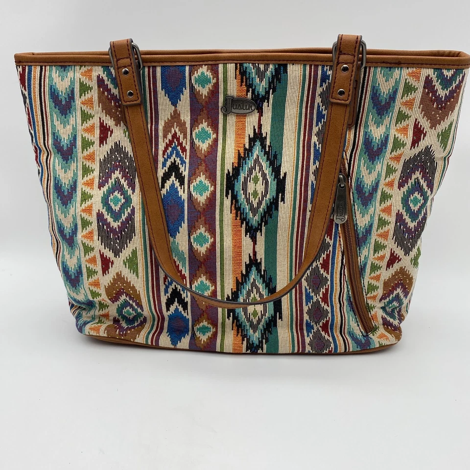 Bolso de Mano Justin Oculto Azteca Western Flecos Boho Suroeste Foto 2 de 4