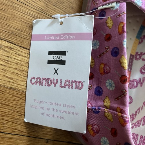 New! TOMS X Candy Land Lollipop Cake Women’s Size 7 Youth Size Y5 Pink Shoes - Picture 4 of 8