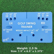 Gr8 Improved Golf Swing Trainer Weighted Alignment Brick LH/RH Optional Stick🌟