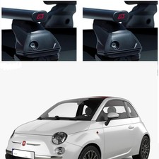 Barre Portatutto per Fiat 500 anno 2007 2019 4 Serrature Policarbonato