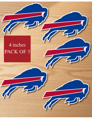Laminated Buffalo Bills Vinyl Stickers, 4 inches Pack of 5