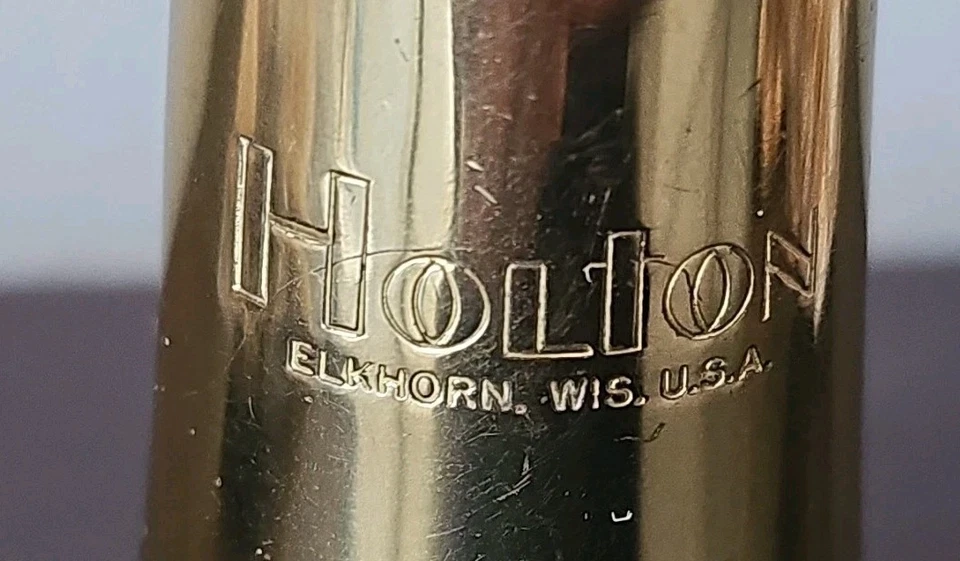 Holton Coronet Vintage Colegial Plata Latón C-602 Bb 1970 Elkhorn Wisc. Foto 4 de 4
