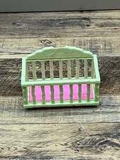 Vintage Green  Pink Crib w Dinosaurs Possible Flintstones