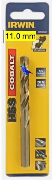 Irwin 10502566 Hss Cobalt Drill Bit 11.0 X 142Mm Pack Of 1 - Image 2
