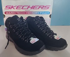 UK Size 2 Skechers Synergy Winter Nights Trainers / Boots Black ** Brand New **