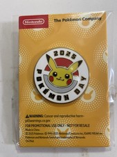 2025 Pok mon Day Pikachu Promotional Nintendo Enamel 2" Pin - Limited Edition