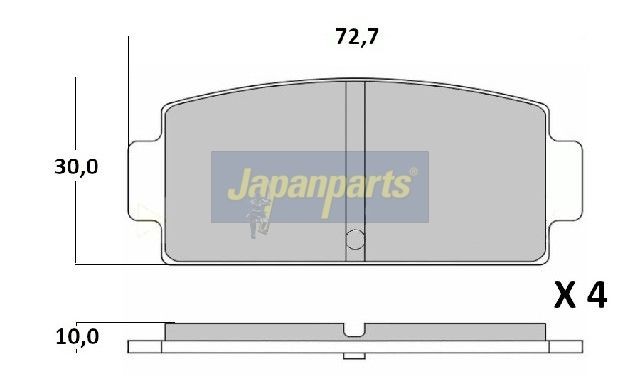 Set Pastiglie Freno Pastiglie Freno Posteriori Pp-mc01 Japanparts Nuove Ricambio OE - Miniatura 3