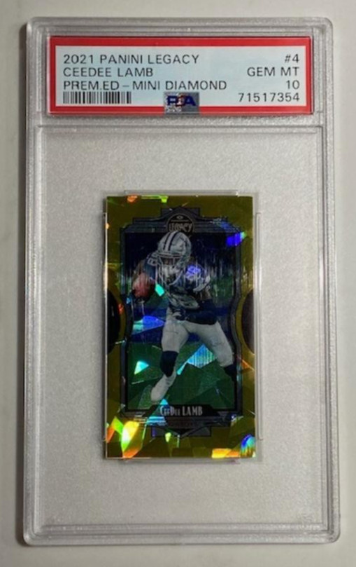 2021 Panini Legacy Cee Dee Lamb - Gold Mini Diamond  #d /10 - Cowboys - PSA 10