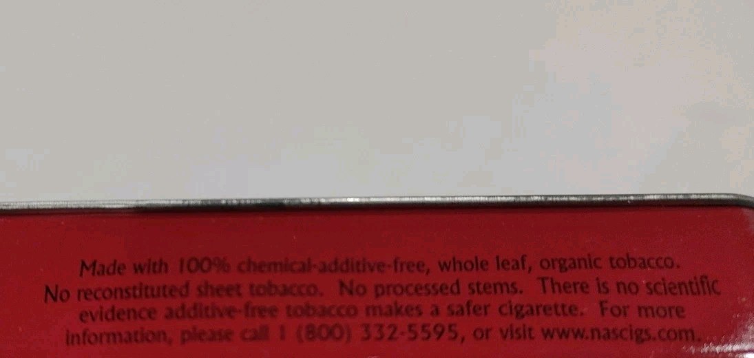 Vintage NATURAL AMERICAN SPIRIT ORGANIC TOBACCO CIGARETTES Empty Beautiful Tin