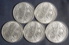 FIVE (5) INDIAN BUFFALO 1 OZ .999 SILVER ROUNDS ( 5 OZ TOTAL)  LOT 221119