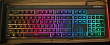 CyberPowerPC Nohi 02 KB-161-104 RGB Multimedia USB Wired Gaming Keyboard Black 