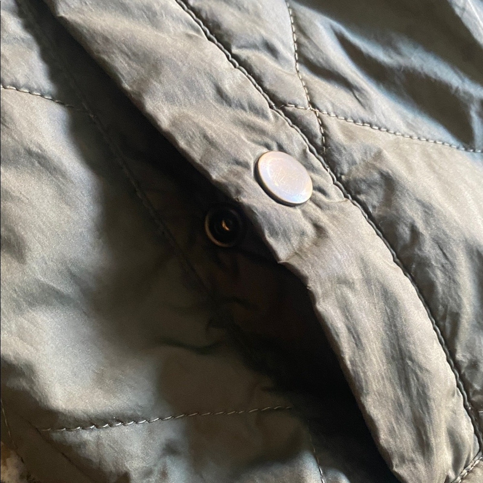 Patagonia Kids' DIAMOND QUILT HOODY Jacket size XL Olive green