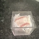 Willie Mays Signed Original Baseball w/ Display Case, NY/SF Giants HOF 1979