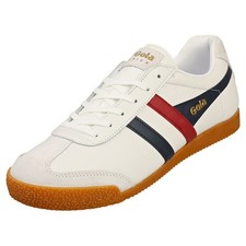Image of Gola Harrier Mens Casual Trainers in White Navy Red - 11 UK