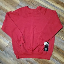 NWT Vintage 90s Lee Sweatshirt Mens XL Red Raglan Crewneck Made in USA DEADSTOCK