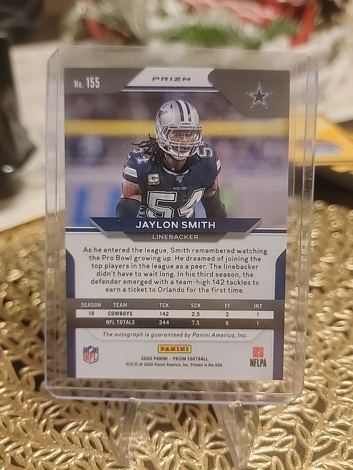 2020 Panini Prizm Silver Prizm Auto Jaylon Smith #155 Auto - Image 2 of 2
