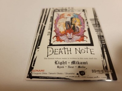 DEATH NOTE トレーディングカード　レア Death Note Trading Card Super Rare Yagami Light, Mikami Teru, Melo