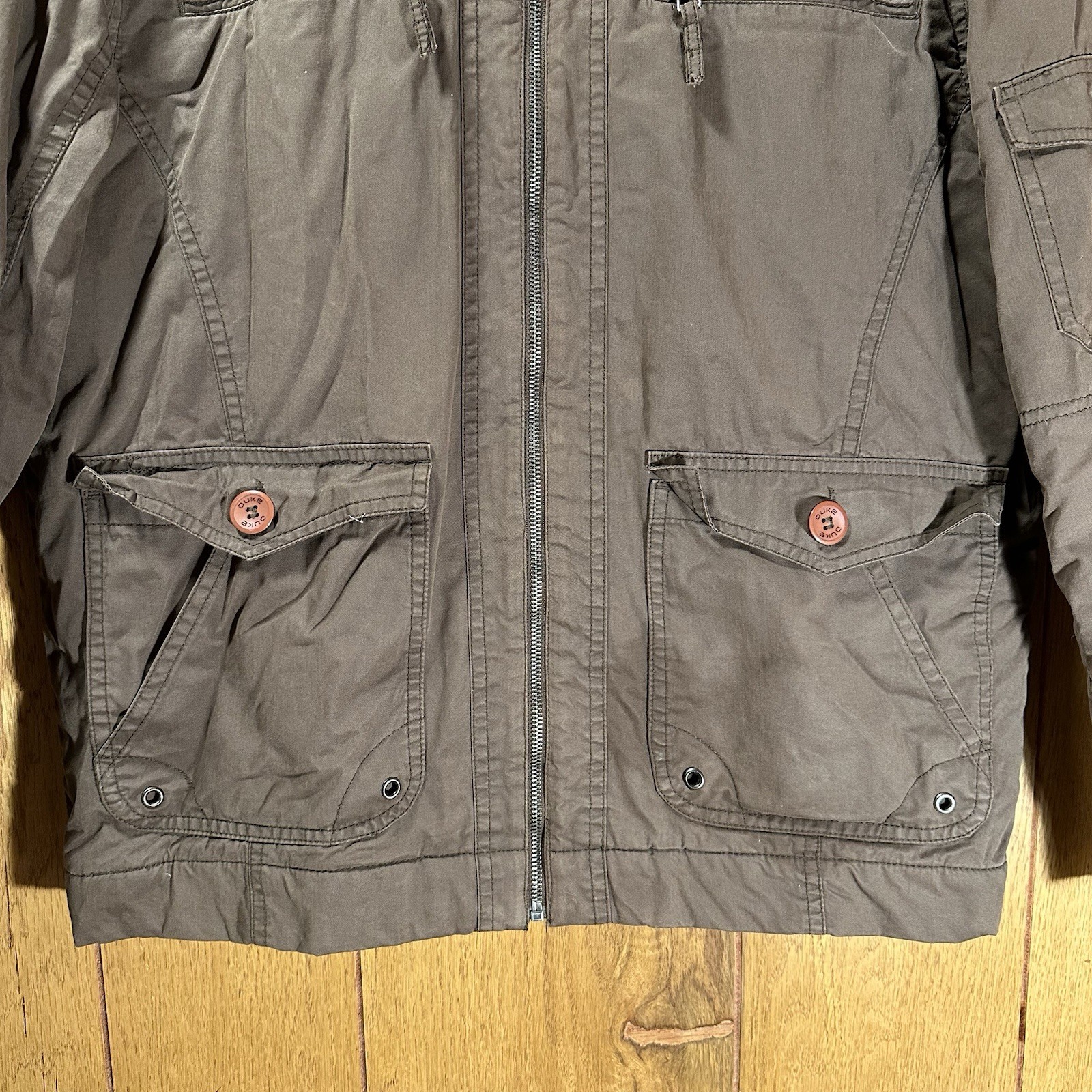 Casual Essentials DUKE Brown Collared Utility Jac… - image 3