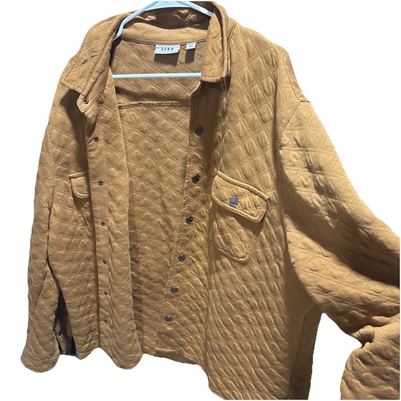 ROWM Men's Long Sleeve Shacket Blanket Style Button Up Shirt Jacket Size XXL