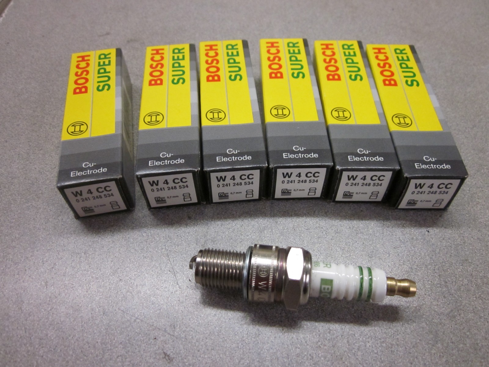 6 Bosch W4CC Spark Plug Copper Core Porsche Alfa Romeo  more M14 x 1.25 Plugs
