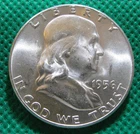 1956 P Franklin Half Dollar - BU - 90% Silver Full Bell Lines #S1859