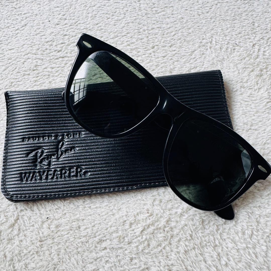 【90s】RayBan レイバン ウェイファーラー2 B&L W1211 USA Ray Ban Wayfarer II Sunglasses Classic Black B&L USA Made