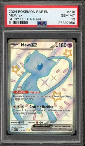 Pokemon Mew ex Paldean Fates Shiny Ultra Rare #216 PSA 10 Gem Mint
