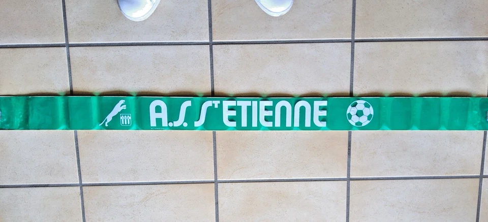 autocollant ASSE bande Pare soleil ORIGINAL Football St Saint ETIENNE 1976 - Photo 1/2
