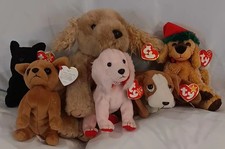 Ty Beanie Baby Dogs Lot of (6) including Corky Vintage  NWT