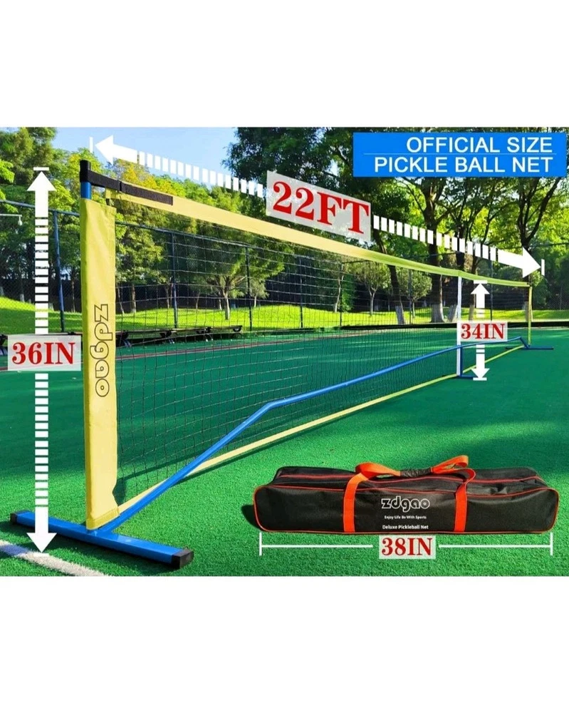 Pickleball Net for Driveway with 22FT Regulation Size Pickleball Net, 4 Outdoor Pickleball Net for Driveway with 22FT Regulation Size Pickleball Net, 4 Outdoor