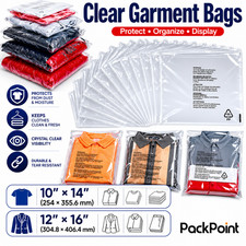 Garment Bags Clear Cello Plastic Self Seal Packaging For Clothing T-Shirts