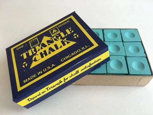 TRIANGLE SNOOKER or POOL Cue Tip CHALK - By Tweeten in BOX or PIECES - Picture 1 of 13