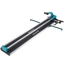 48in Double Rail Manual Tile Cutter with Tungsten Wheel & Infrared Guide
