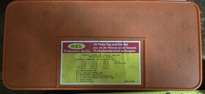 HSS 39 PC TAP AND DIE SET MADE IN JAPAN