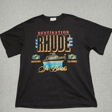 Authentic Rhude Logo T-shirt XL Black St Bart...